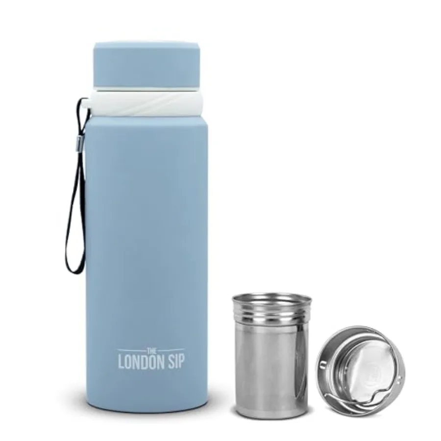 

London Sip 25 oz Multi-Purpose Tea Infuser Mug Fruit Infuser Water Bottle for Hot and Cold Double Wall Stainless Steel Insulate