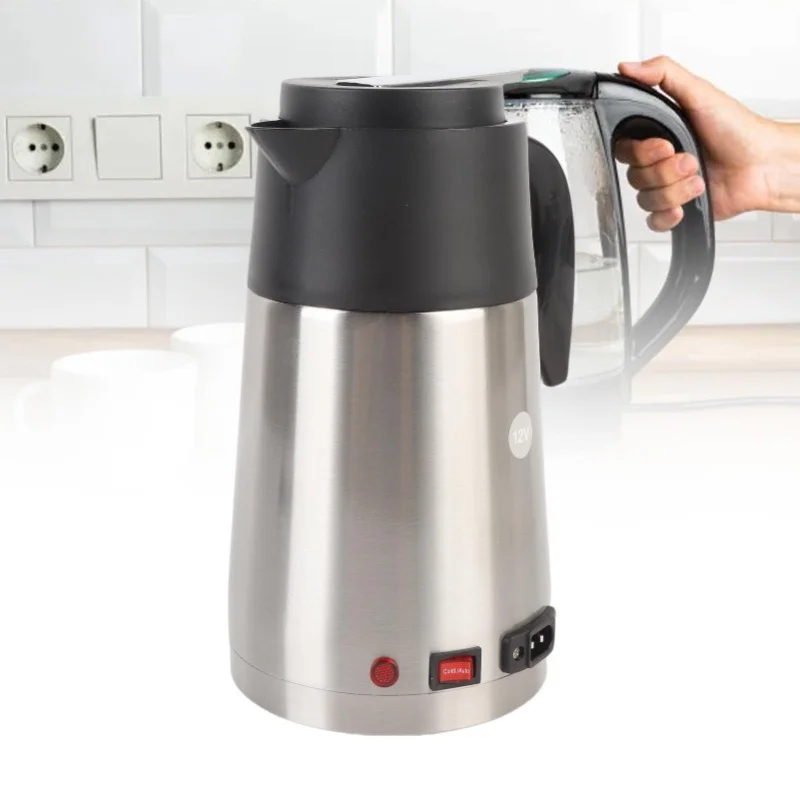 

Автомобильный электрический чайник 12В из нержавеющей стали 304, 1300 мл, портативный, для путешествий