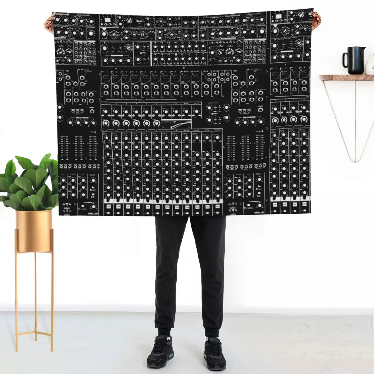 Music Producer Audio Engineer Recording Studio DJ Sound Guy Throw Blanket Bed Travel Polar Baby Blankets