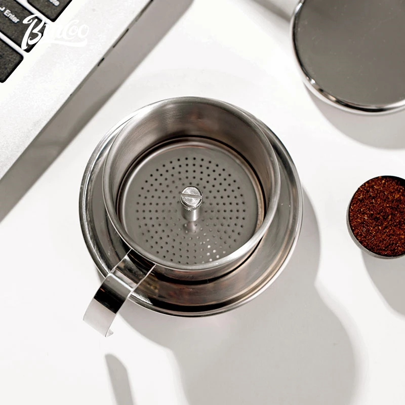 Bincoo Stainless Steel Coffee Filter Infuse Cup Vietnamese Coffee Dripper Maker Pot Portable Coffee Dripper French Press pot - Image 6