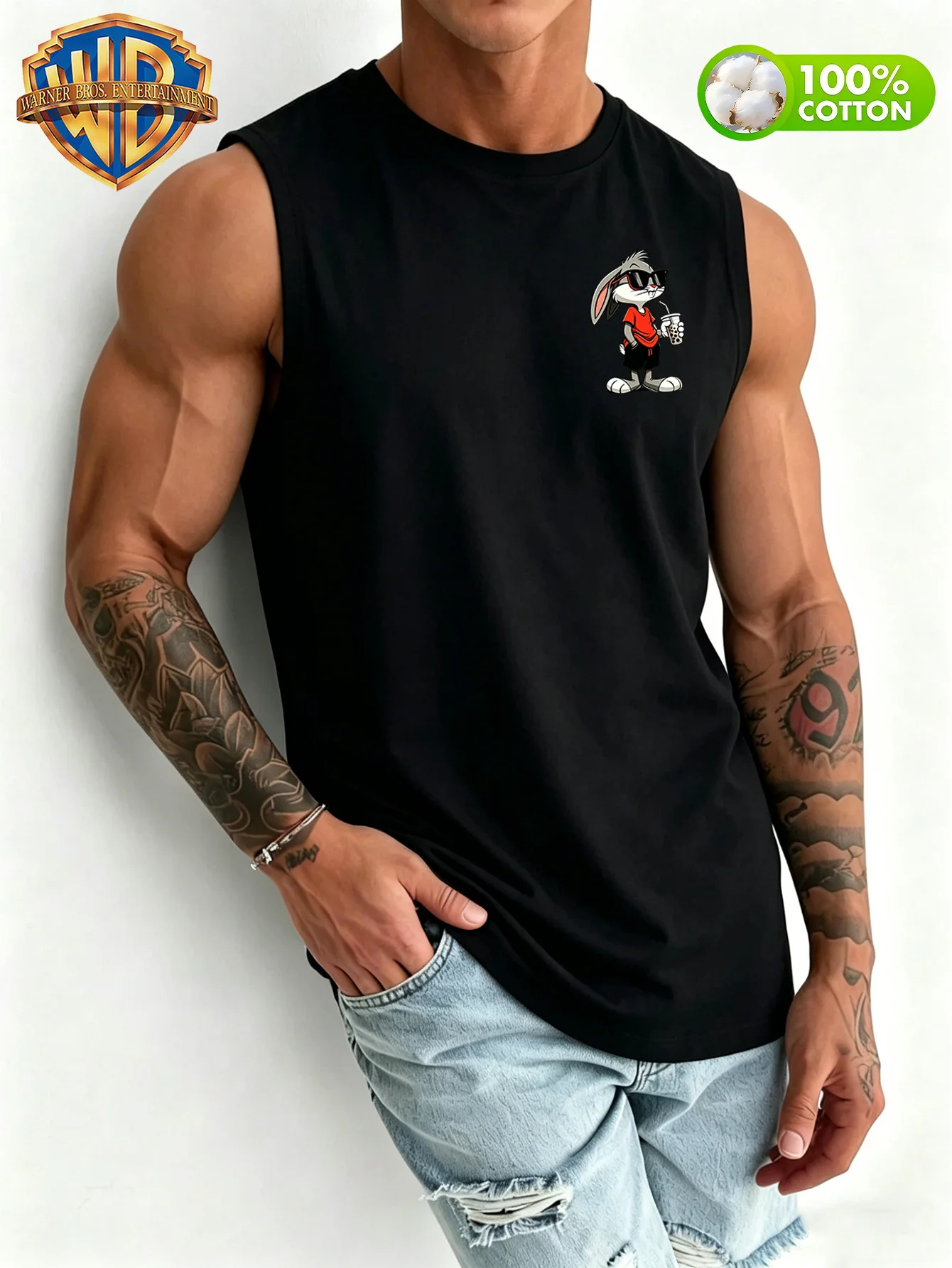 Timeless Pure Cotton Tank Top Men Casual Street Outfit