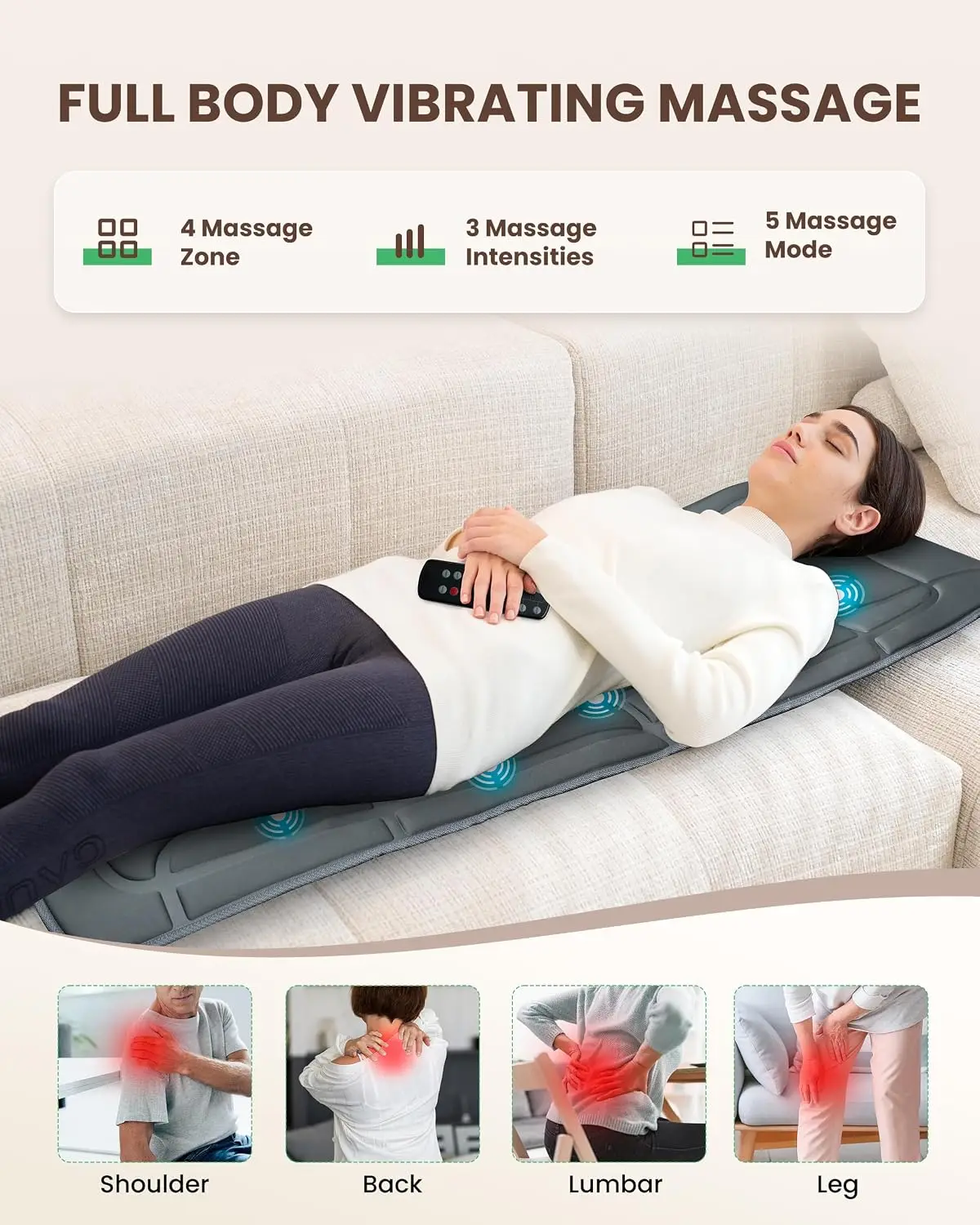 Heated Full Body Massage Pad Present Unisex