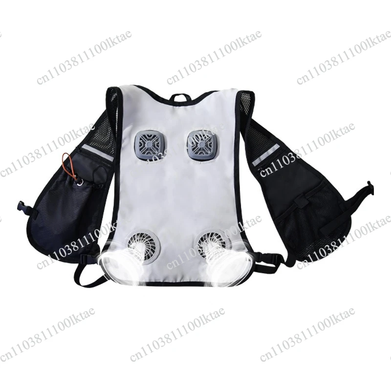 Semiconductor Refrigeration Heatstroke Cooling Double Fan Outdoor Duty Work Clothing Fishing Average Size Refrigeration Vest