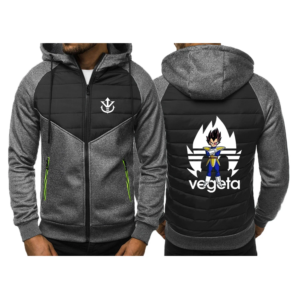 Patchwork Design Sense Coat 2026 Men's Saiyan Vegeta Leisure Hoodies Spring And Autumn Dragon Ball Logo Print Premium Jacket view 2
