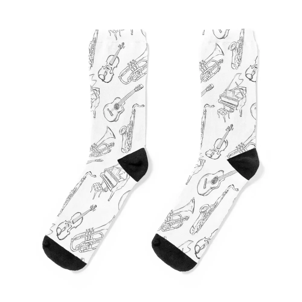 Musical Instrument Socks warm winter Stockings compression cycling custom sports Ladies Socks Men's