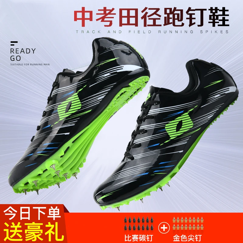 Big Size 36-46 Unisex Track and Field Shoes with Spikes Professional Sprint Race Sprint Sneakers Light Long Jump High Jump Shoes