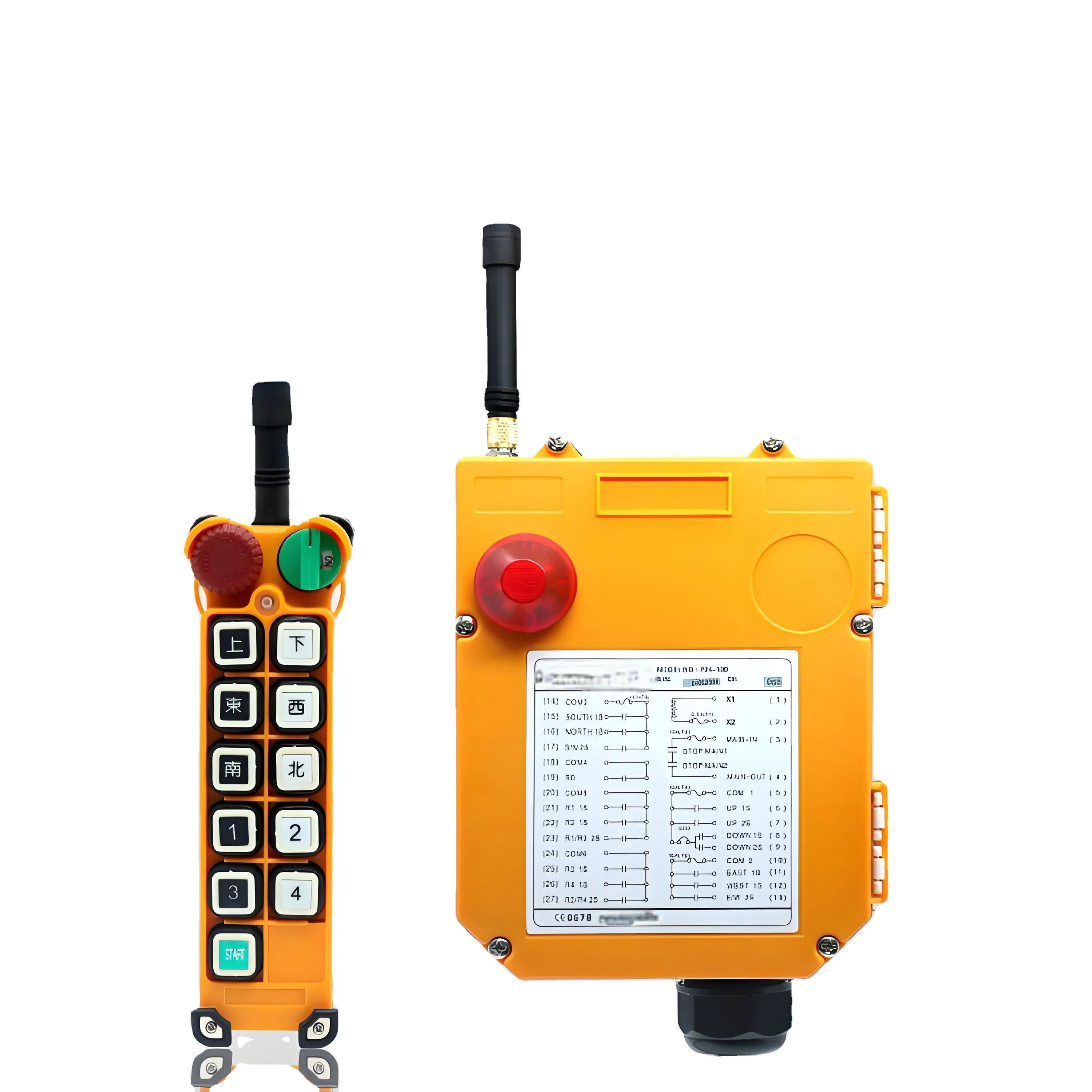 

Industrial Remote Control Transmitter F24-60 Wireless Radio Control New UHF VHF Plastic Joystick For Warehouse Industries Roller