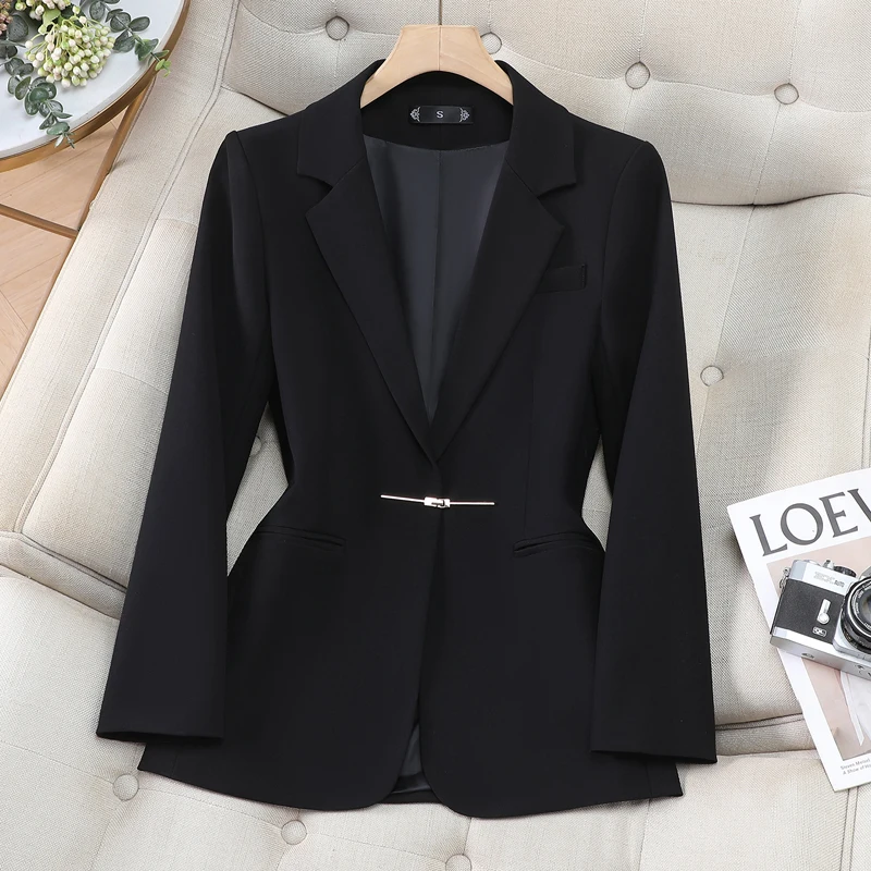 ZJYT Elegant Women's Suit Blazer Femmes New 2026 Autumn Outerwear Coat Jacket Blazer Female Plus Size Clothes Office Wear Lady