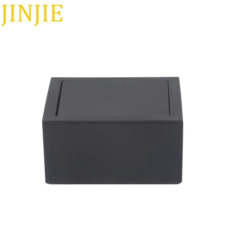 Hot Sale 360 Degree Flip Black Fashion Brand Jewelry Cufflinks Necktie Gift Box New High-end Men\'s Tie clip jewelry Box