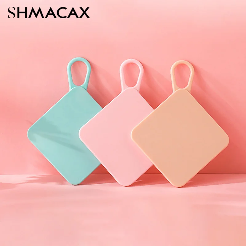 Small Quadrate Mirror Portable Sliding Cover Make-Up Mirror Mini Mirror Sliding Cover Handheld Mini Pocket Mirror Makeup Mirror