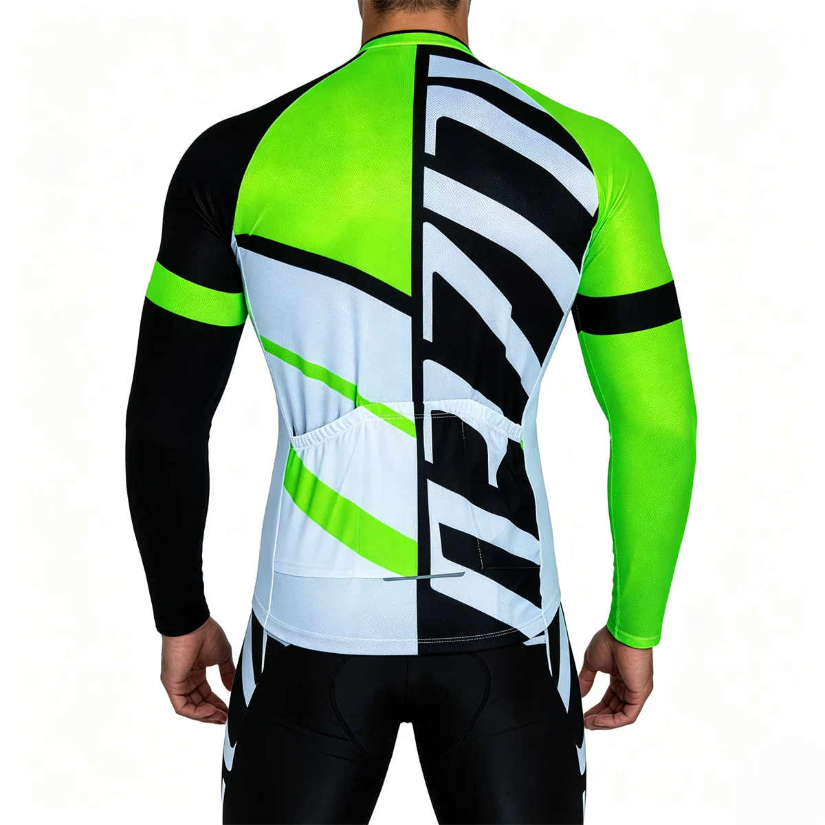 Winter-Thermo-Fleece-Radtrikot Herren MTB-Bekleidung 2027 Bluse Uniform Fahrradbekleidung Komplettes Tricuta-Latztrikot-Set – Detail 9