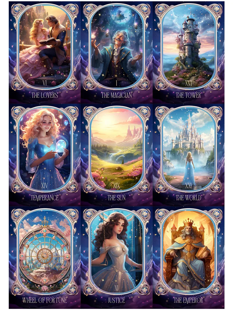Pegatinas de cartas de Tarot de cuento de hadas, manualidades y álbum de recortes, pegatinas decorativas para libros de juguetes para niños,