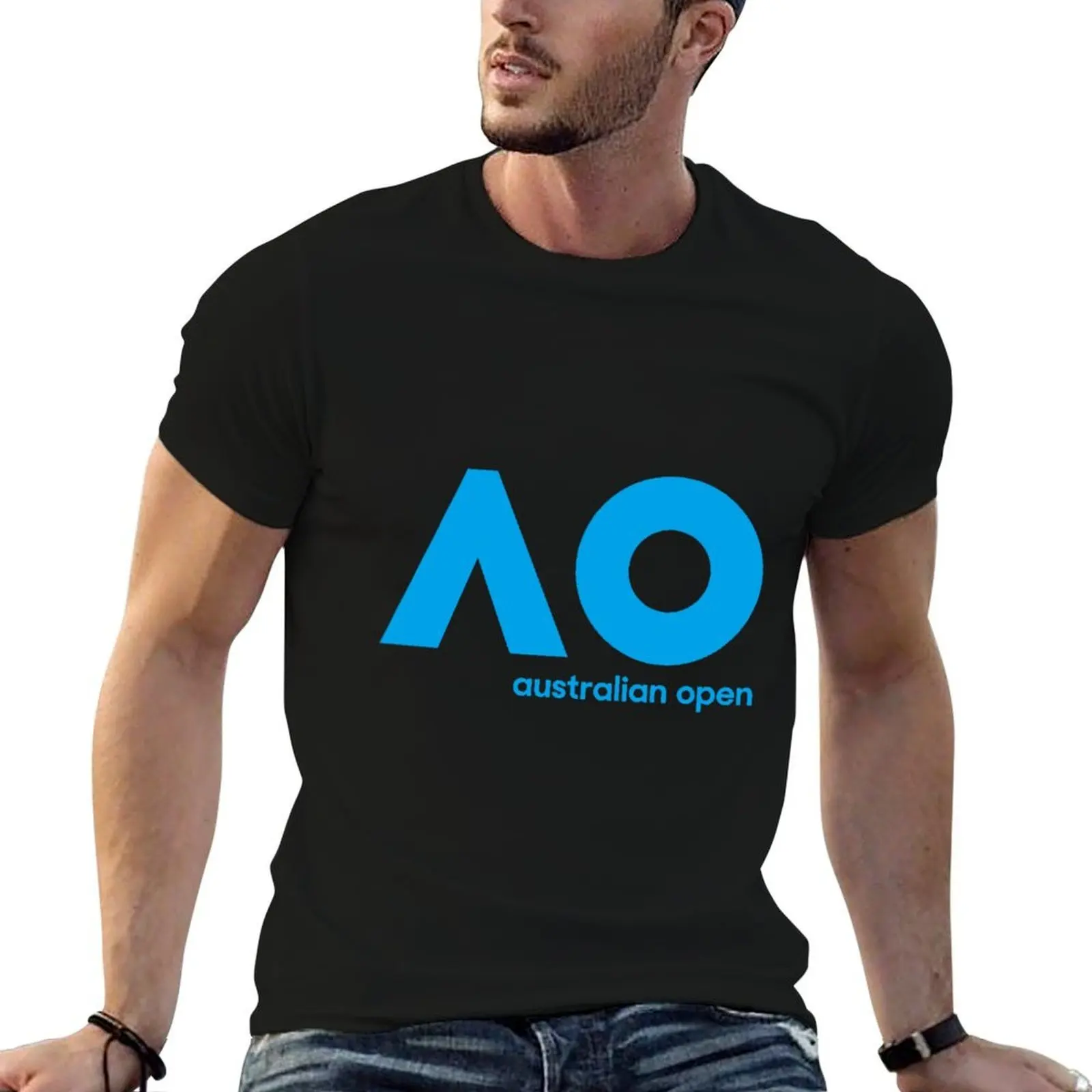 

Australian Open AO (Blue Version) T-Shirt t shirts for man pack white anime t shirts for man T-Shirt