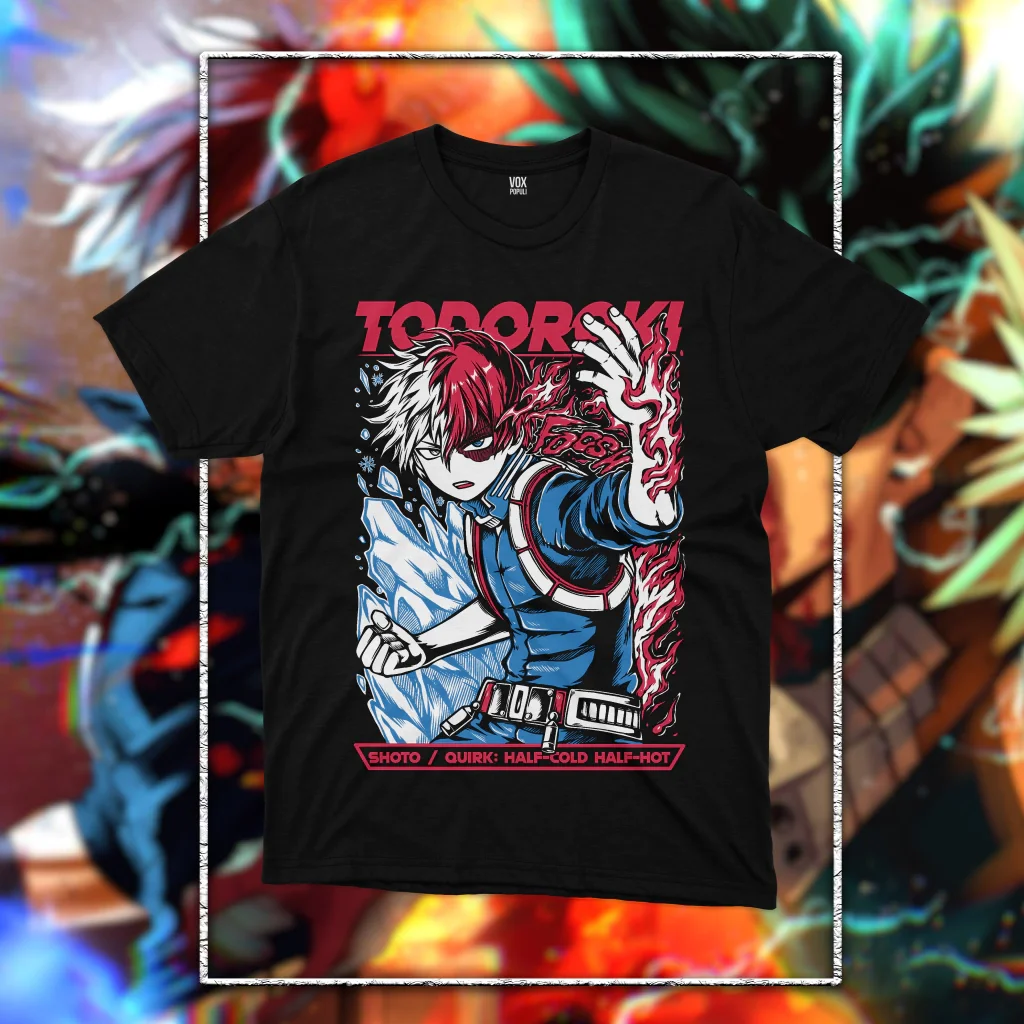 TODOROKI ILUS unisex Anime cotton shirt outdoor recreation tee