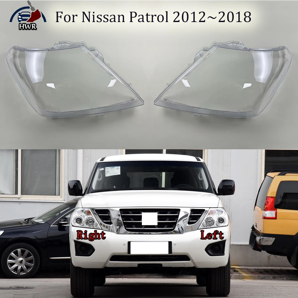 

For Nissan Patrol 2012~2018 Front Headlight Cover Transparent Mask Headlamp Lamp Shell Plexiglass Replace Original Lampshade