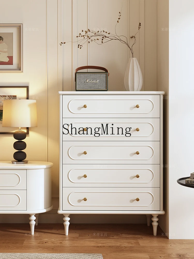 

ZYY household five-bucket storage cabinet, living room against the wall, bedside storage cabinet, vintage solid wood storage