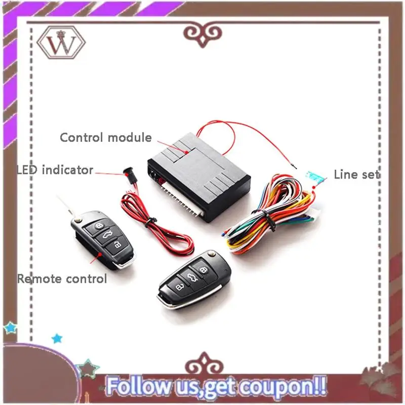 

A57E-Car Keyless Entry Central Door Lock Kit Car Keyless Application With Remote Control Entry System Car Alarm System