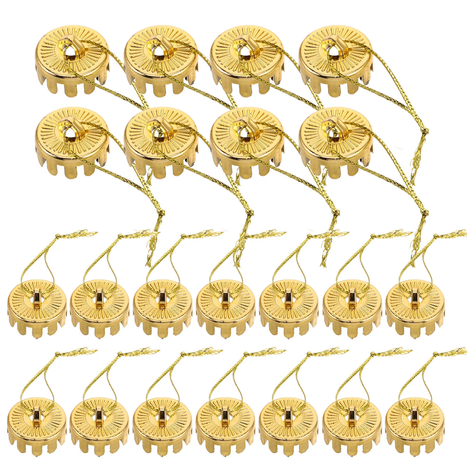 

100Pcs Christmas Ornament Caps Plastic Replacement Round Bauble Hangers Secure Xmas Decoration DIY Ball Caps Hanger Ornaments