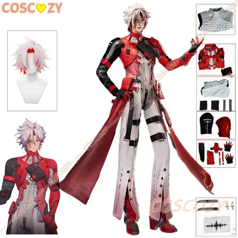 لعبة Wuthering Waves Scar أزياء تنكرية شعر مستعار موحد درع Fractsidus Overseer Member Huanglong NPC بدلة رجالية لحفلات الهالوين