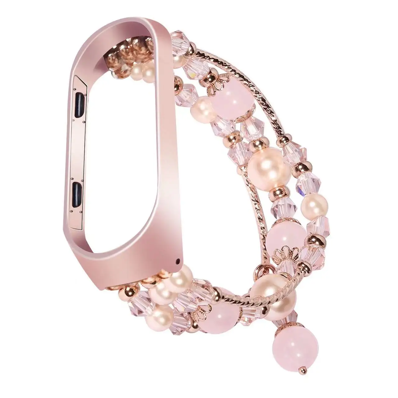 Jewelry elastic strap for Xiaomi Mi Band 7 6 5 4 3 Beaded Braceletd Wristband For mi band 6 5 Women Wriststrap Mi Band 4 Correa