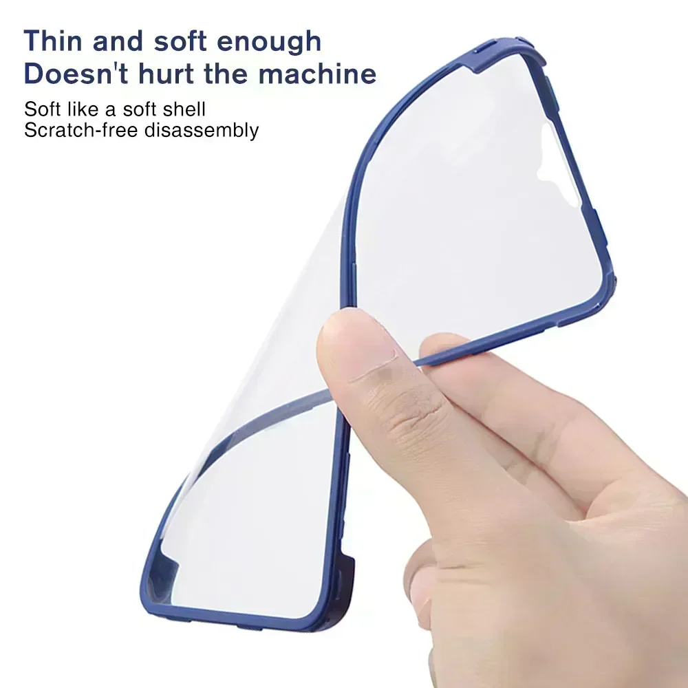 360 ° 전면 PET 필름 투명 케이스, 아크릴 후면 충격 방지 커버, 삼성 갤럭시 A54 5G, A34, A14, 4G, 2023, 삼성 A54, 34, 14