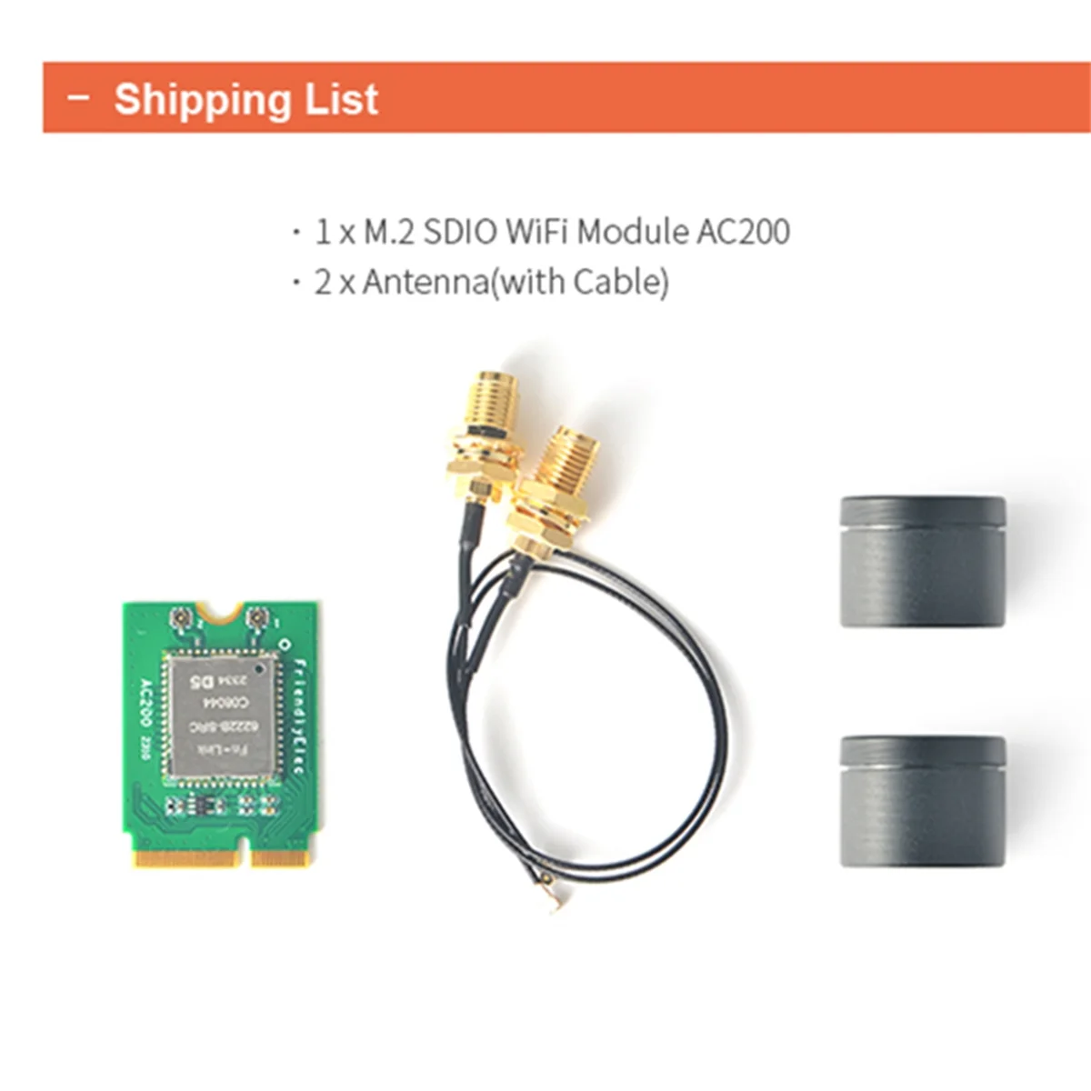وحدة M.2 SDIO WiFi فعالة AC200 لـ R2S Plus