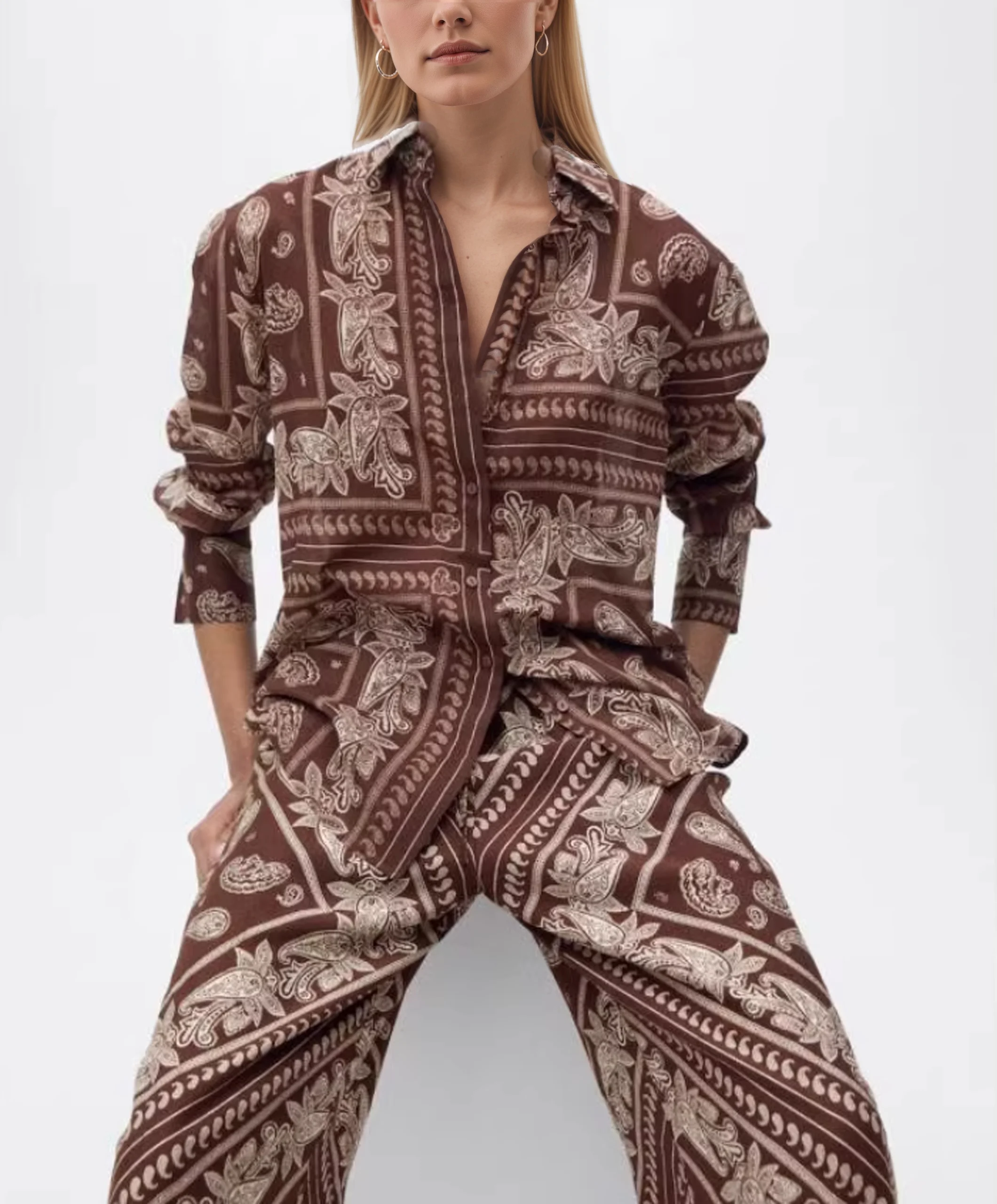 

Винтажные женские блузки с длинным рукавом и цветочным принтом, весенне-осенние женские блузки, рубашки в стиле бохо, пляжная праздничная блузка, рубашка, свободные женские топы Blusas