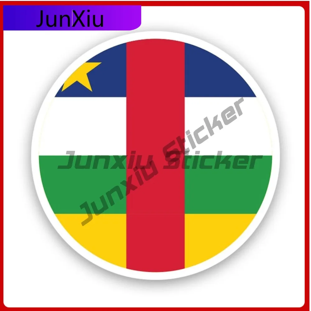 

Round Central African Republic Flag Stickerwaterproof Cool Bumper Waterproof Vinyl Decal For Car Bumpers Sticker Unique High