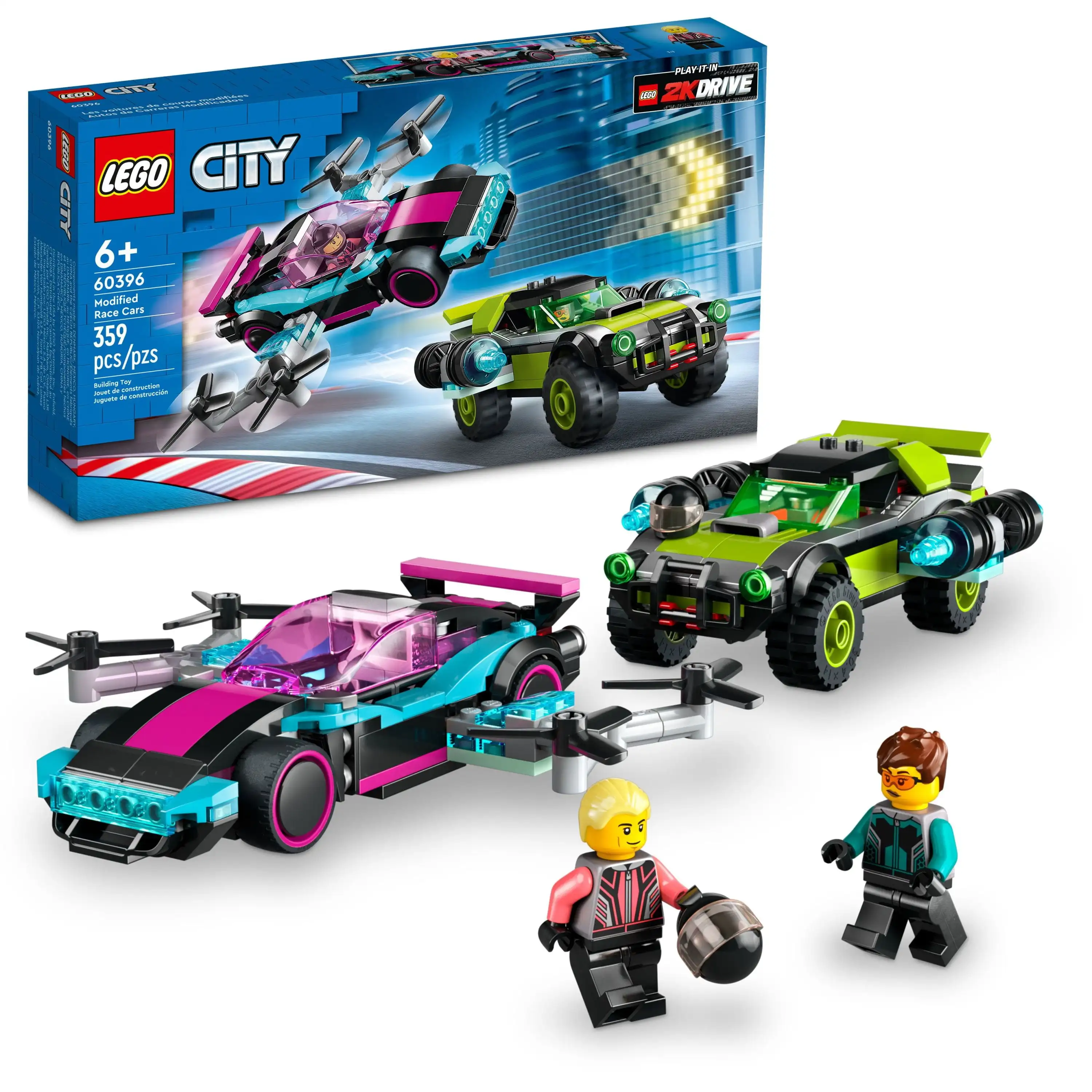 LEGO City Modified Race Cars 60396: Una Evaluación Detallada del Set de Construcción con Dos Coches y Dos Minifiguras