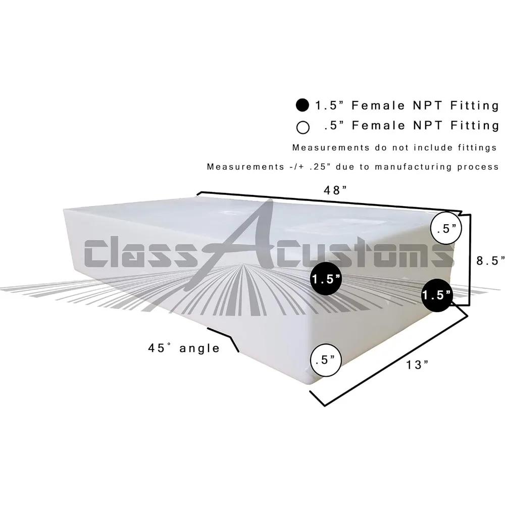 20 Gallon RV Undermount Fresh & Gray Water Holding Tank - Class A Concession Upgrade