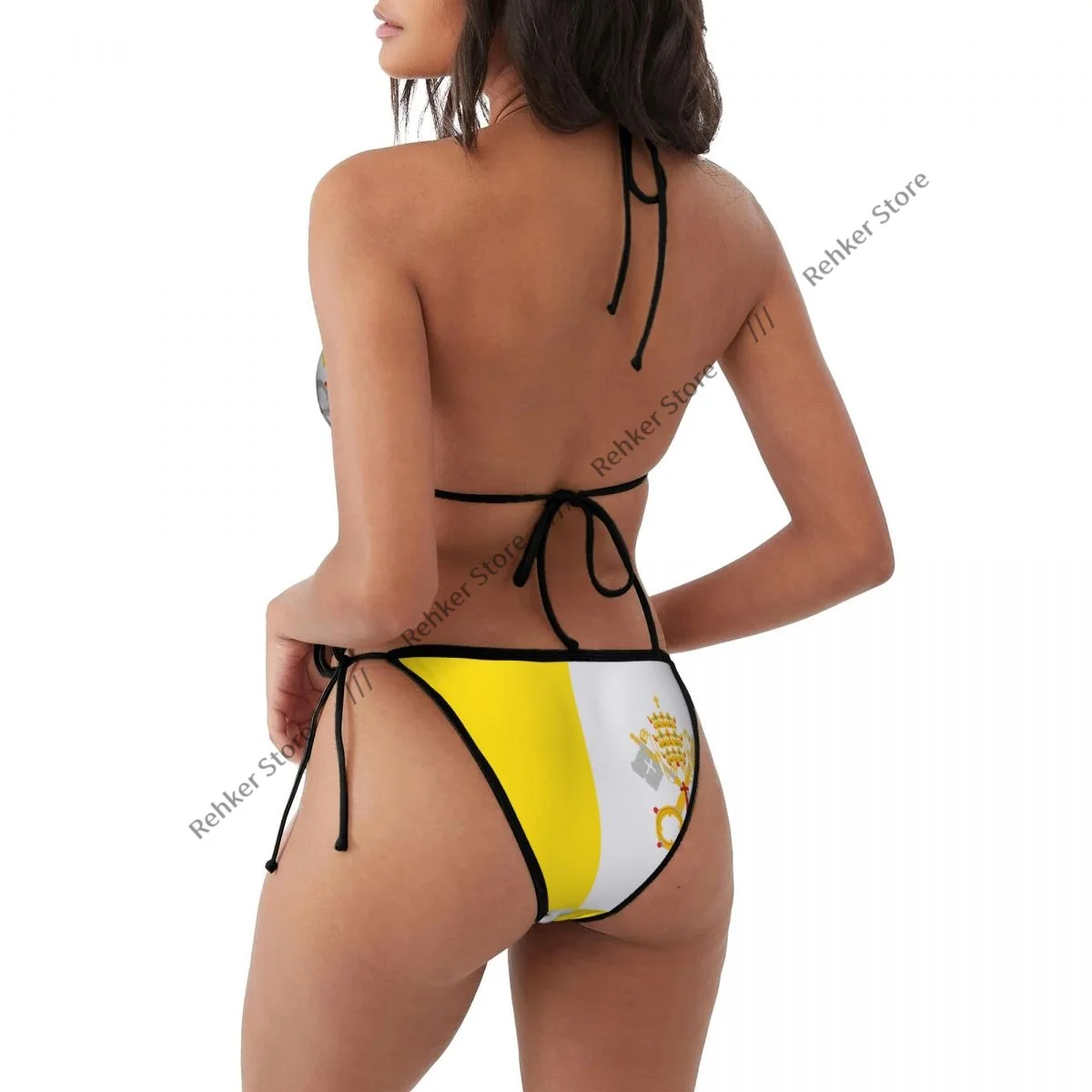 Woman Swimsuit Sexy Bikini Set Swimwear Vatican City Flag Two Piece Bathing Suit