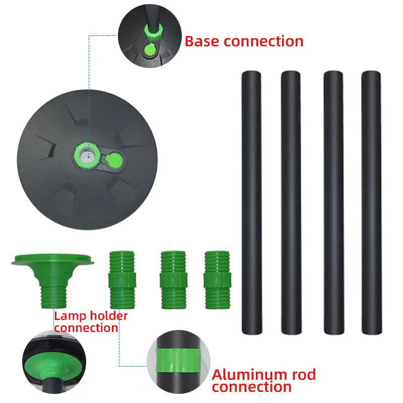 1000W Movable garden street lamp, outdoor waterproof camping LED pole lamp, suitable for camping, courtyard and garden