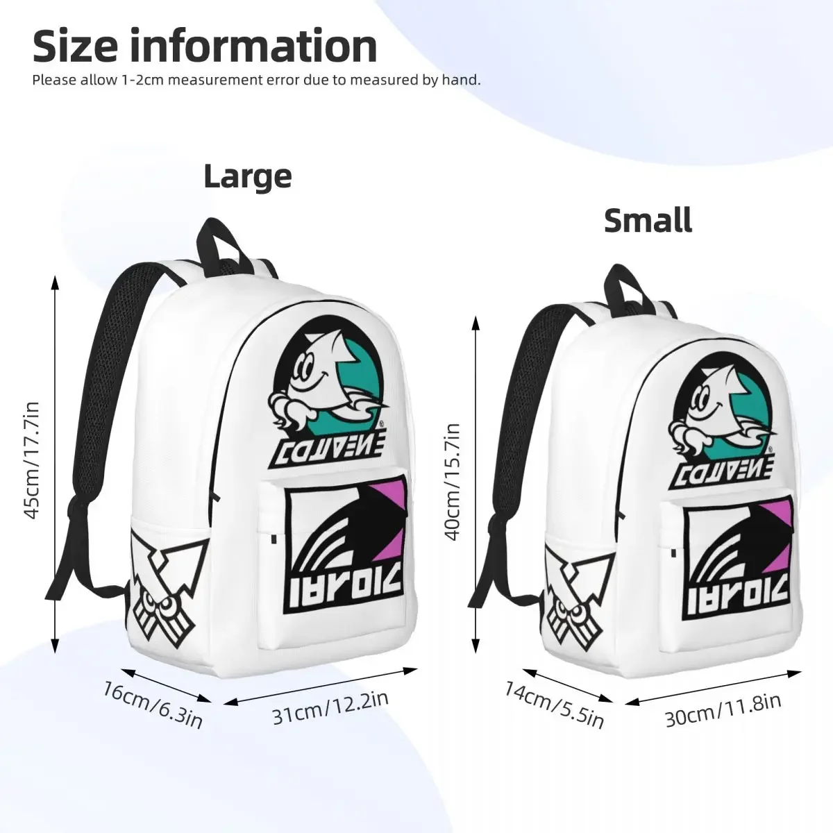 Splatoon Game Backpack Middle High College School Student Octopus Bookbag Teens Canvas Sports Daypack for Outdoor Travel