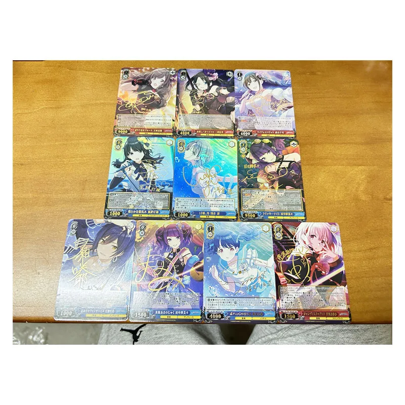 9Pcs/set The Idolmaster Bronzing Rare Collection Flash Card Hoshii Miki Anime Characters Cartoon Game Toys Christmas Gifts