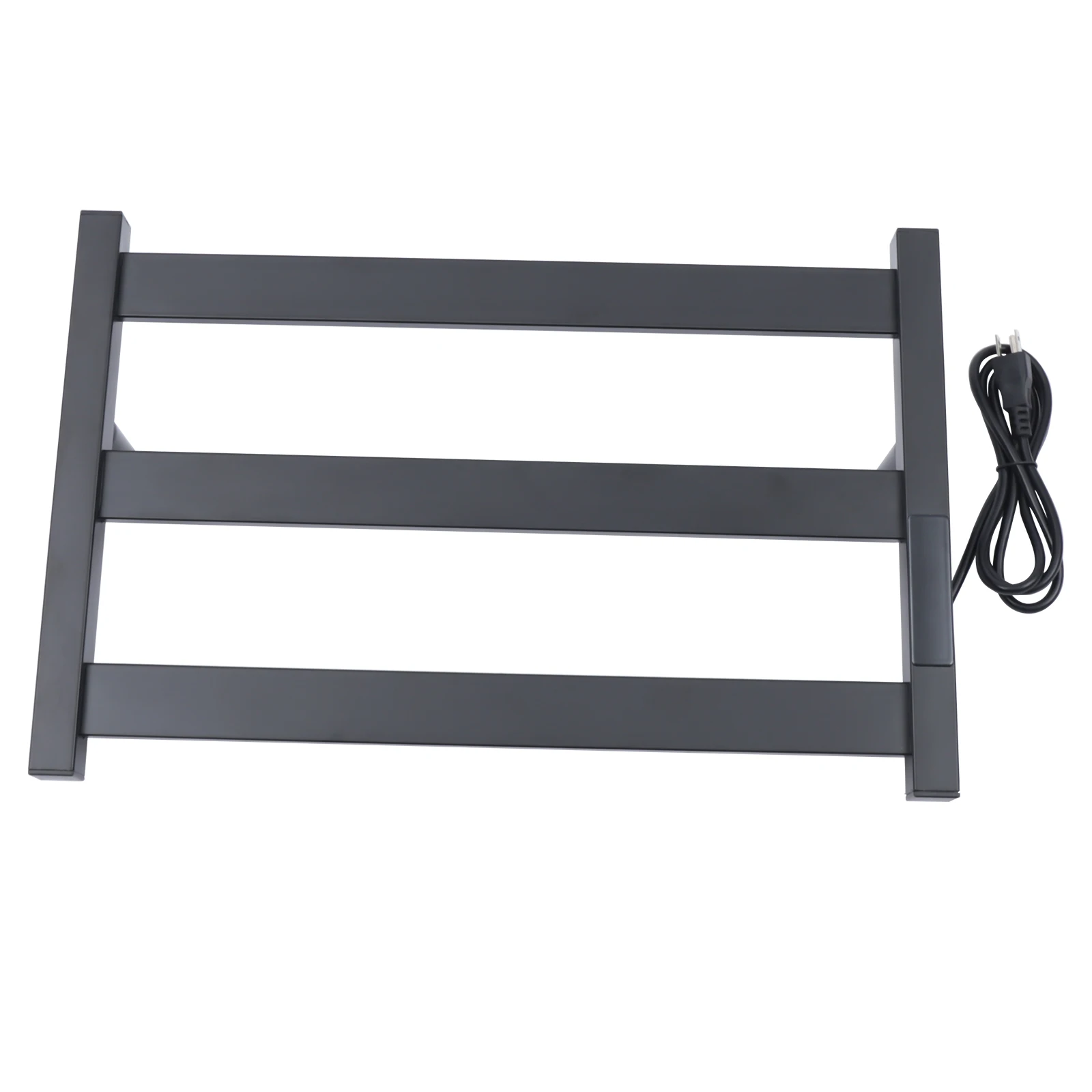 (Black) 3-Tier Heated Towel Rack, Wall-Mounted Towel Warmer Rack for Bathroom, 200W Heated Towel Rack, Temperature Range 45℃-70℃