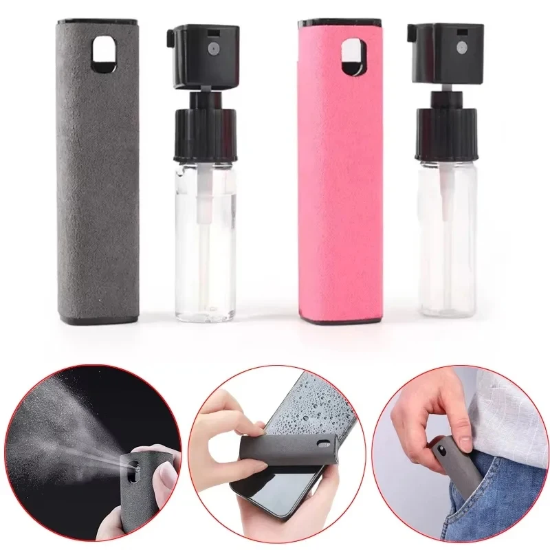 1/4pcs Phone Screen Cleaner Portable Spray Cleaner Microfiber Cloth Set Mini Cleaning Tool For Tablet Mobile Phone Touch Screen