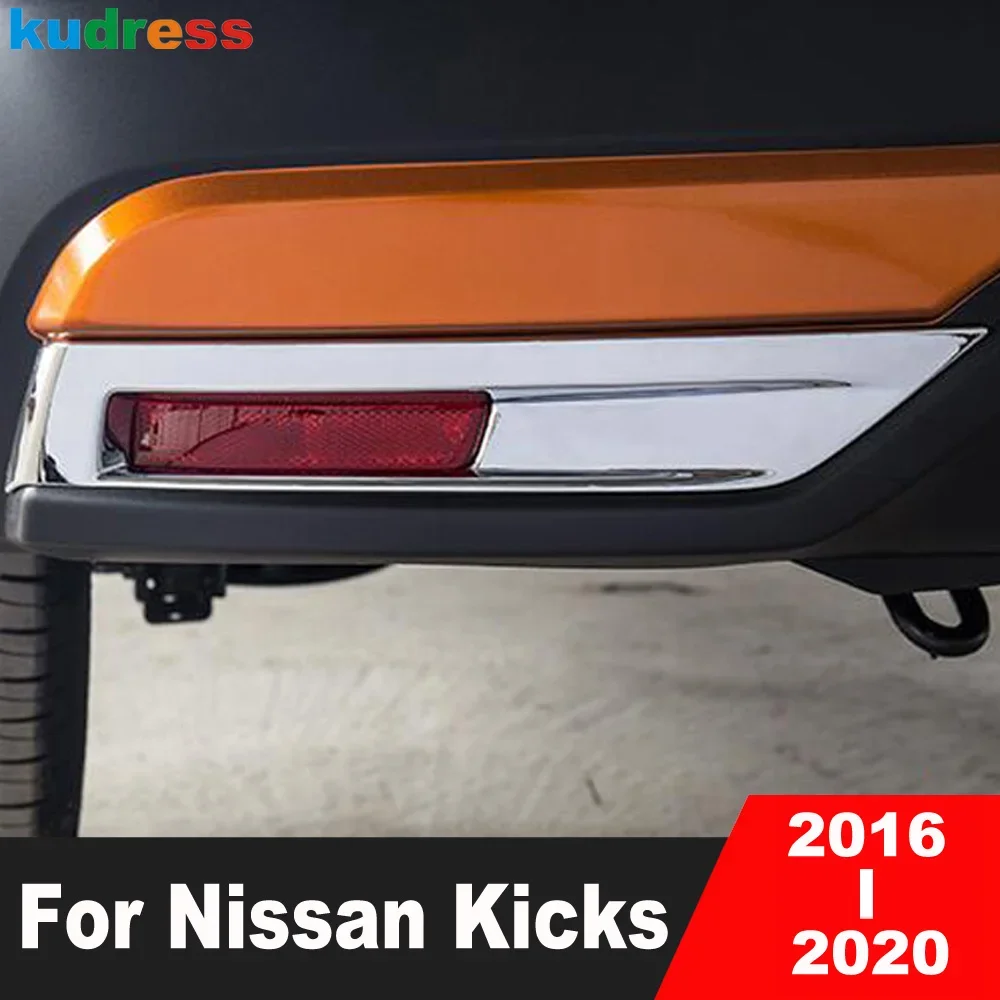 

Rear Fog Light Lamp Cover Trim For Nissan Kicks 2016 2017 2018 2019 2020 Chrome Car Accessories Tail Foglight Foglamp Bezel Trim