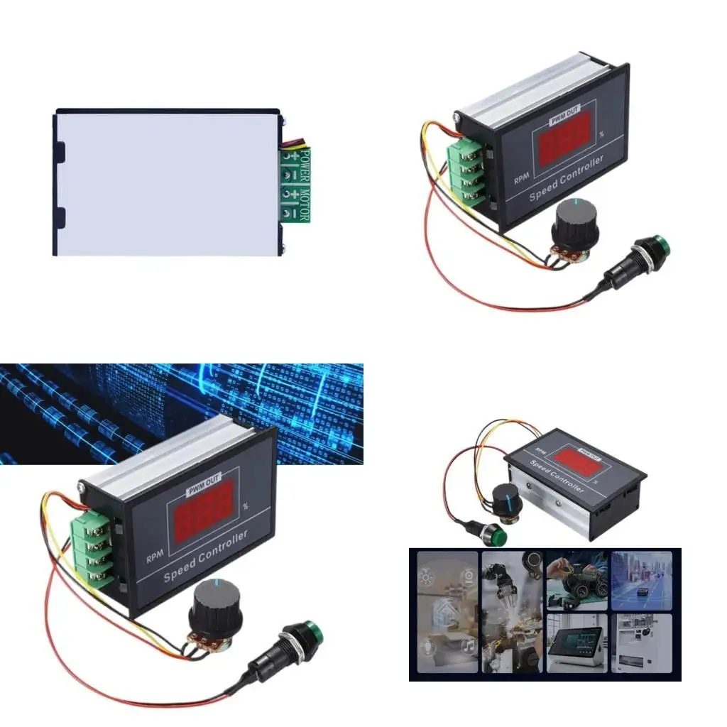 

652F PWM DC6-60V Motor Speed Controller 30A for 12V 24V 36V 48V Motors with Easy Installation and Digital Display Screen