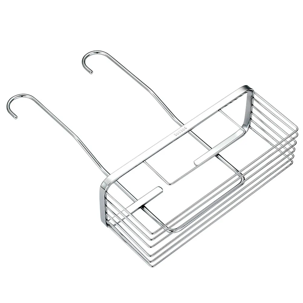 

1Pcs Premium Stainless Steel Hanging Shower Rack Bathroom Storage Shelf Super Load Bearing Easy Install Neat Shower Organizer