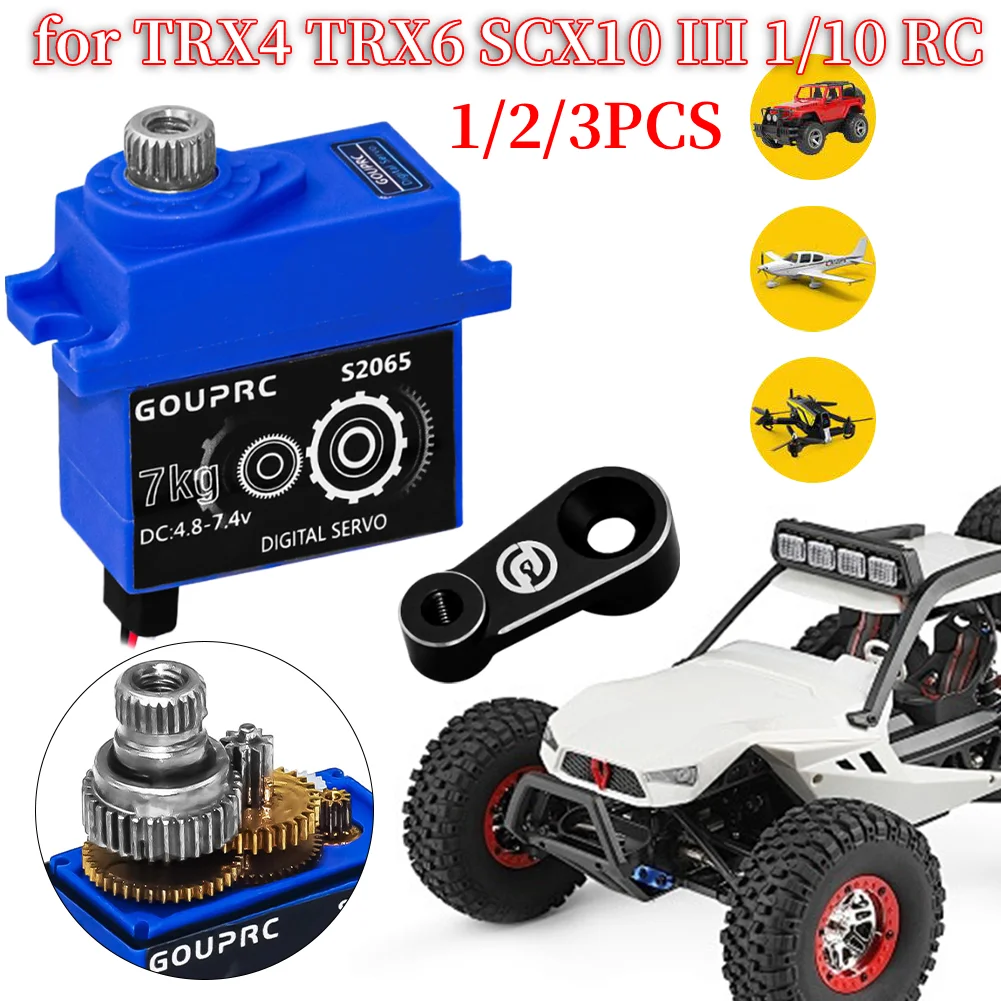 7 كجم RC أجهزة رقمية صغيرة مع بوق مؤازر ميتال جير سيرفو أجهزة رقمية لسيارة TRX4 TRX6 SCX10 III 1/10 RC الزاحفة #2