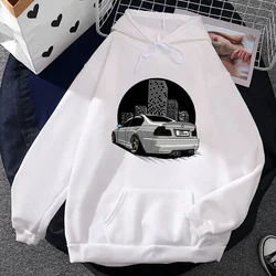 Car Printing Graphic Hoodies Prevalent Male Street Sweatshirts Autumn Casual Hooded Pullovers Soft Fleece Sudadera Clothes