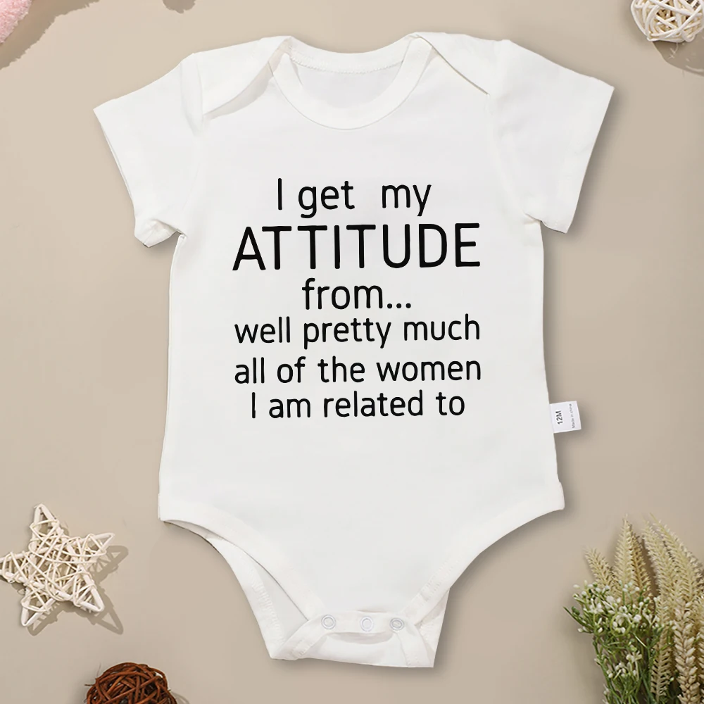 

Funny Newborn Baby Girl Clothes Letter Print Corron Onesies High Quality Fabric Comfy Infant Outfit Toddler Boy Bodysuit Summer