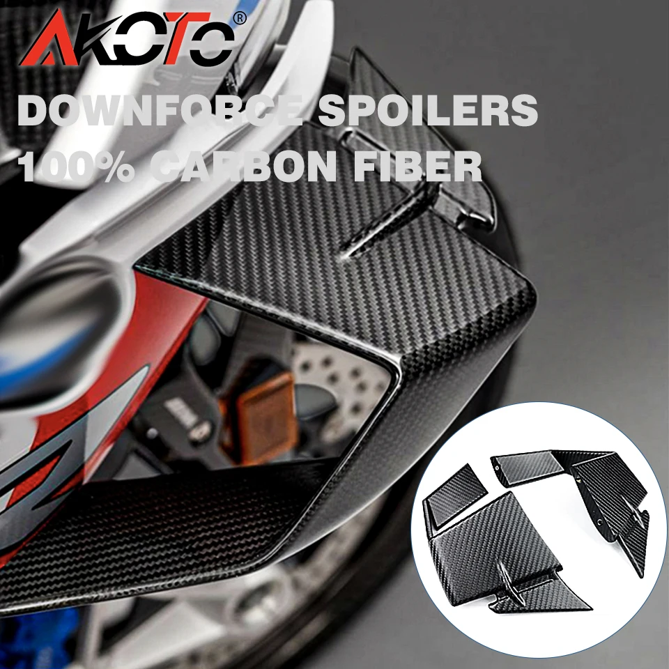 For BMW S1000RR S 1000RR S1000 RR Carbon Fiber Side Fairing Downforce Spoilers Winglets Air Deflector Motorcycle Accessories