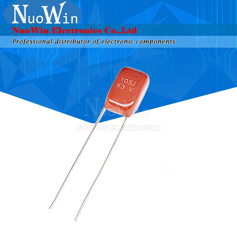 10PCS 63V 100V 102 103 104 105 106 222 224 472 473 474 Pitch 5MM 1UF 0.47UF 105J 474J 470NF CBB Polypropylene film capacitor