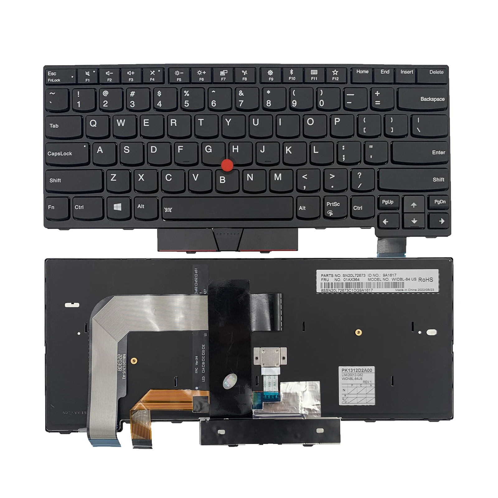 

New US For Lenovo Thinkpad T470 T480 A475 A485 20L5 20L6 Backlit Keyboard 01AX569 01AX487 01AX528 01HX419