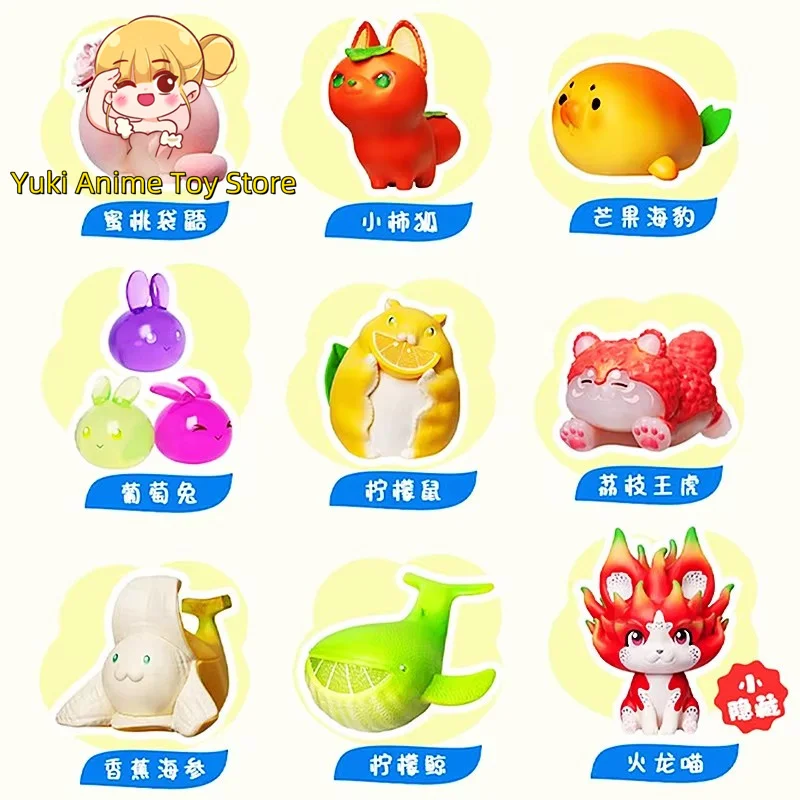 Genuine Fruit Vegetable Fairy Blind Box Wild Animal Spirit Mystery Box Kawaii Action Figure Guess Bag Caja Ciega  Surprise Model