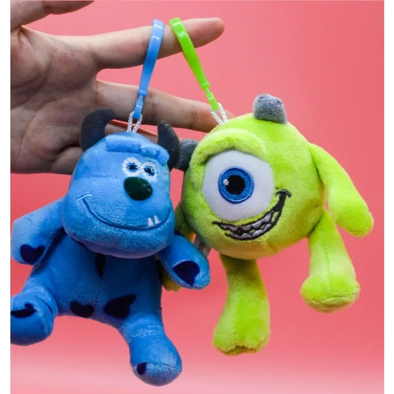 Monsters Inc Toy Sullivan Disney Keychain Plush 11cm Mr.Q Mike Cartoon Models Kawaii Holiday Gift Kids Dolls Girls for Backpacks