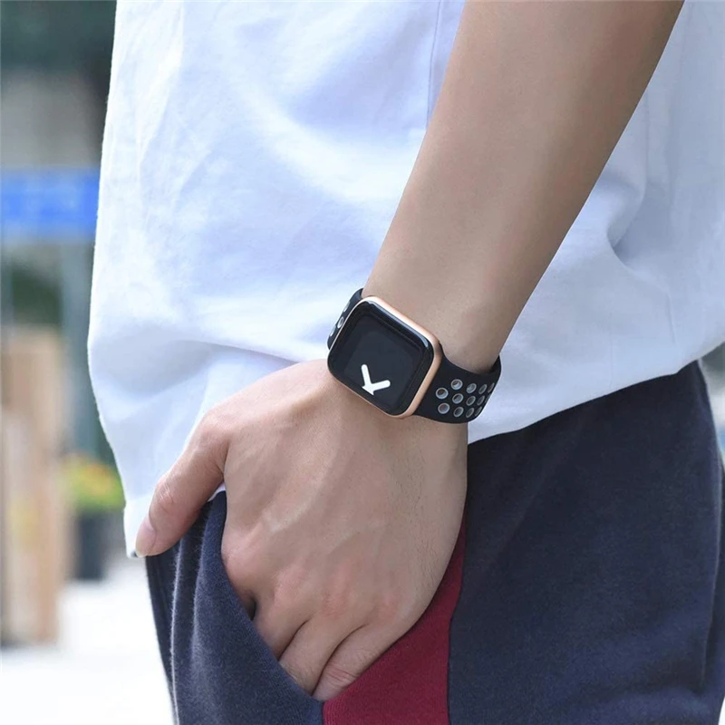 Sport Strap for Apple Watch Ultra 49mm Series 10 9 8 7 41mm 45mm 44mm 40mm 46MM 42MM Breathable wrist Bracelet iWatch 6 5SE Band