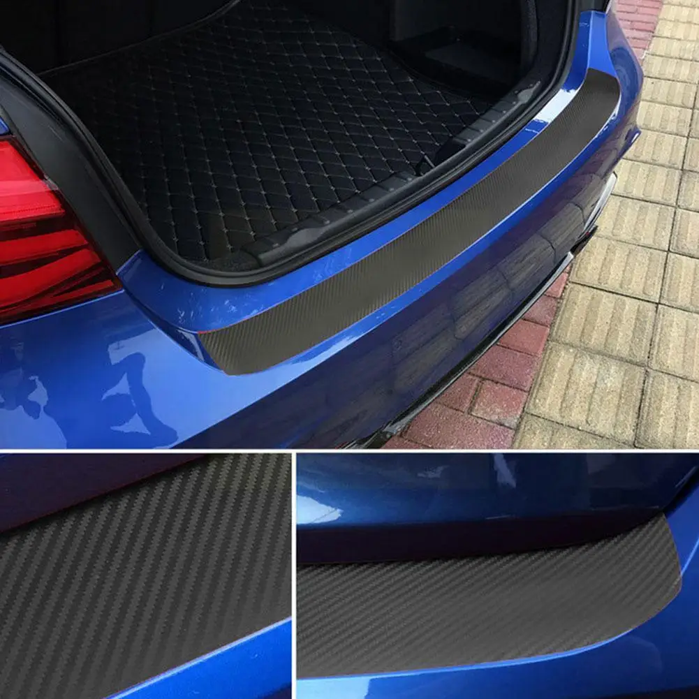 

150pcs Universal Trunk Rear Guard Plate Sticker Car Rear Bumper 3D Sticker Protection Strip Film Scratch Fiber Anti-Kicked Trim