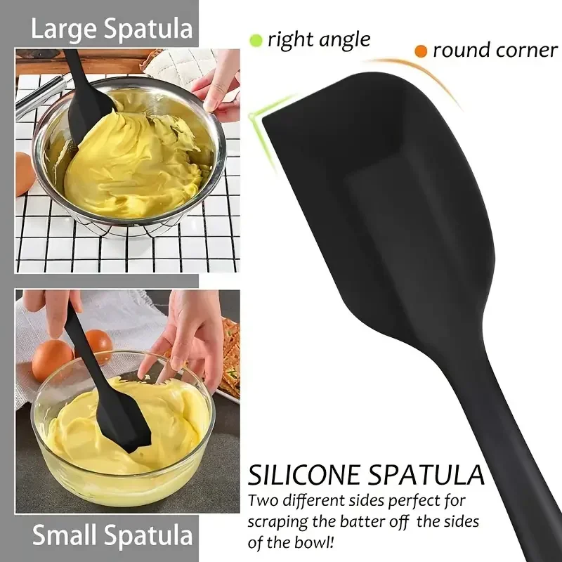 5/6pcs Silicone Spatula for Baking Cake Cream, Heat-resistant Food Grade Cooking Set, Baking and Mixing Kitchen Utensils